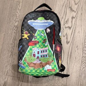 Sprayground Alien Invasion Backpack with Green and Black